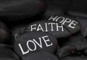 FAITH HOPE LOVE stones